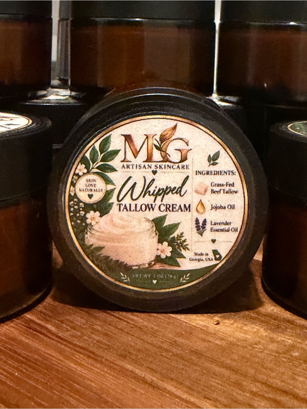 Whipped Tallow Cream - Natural Moisturizer (Green)